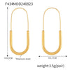 Clip Style Hook Earrings for Women Stainless Steel Gold Plated Ear Stud Charm Simple Geometric Jewelry Accessories - Image 8