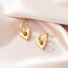 Stainless Steel Round Star Moon Heart Pendant Hoop Earrings for Women Classic Y2K Jewelry Gold Silver Color Earring - Image 12