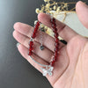Silver Bracelet Red Persimmon Beaded Elastic Lucky Good For Woman Girl Jewelry Gift - Image 43