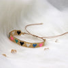 Adjustable Multicolor Heart Bead Bracelet with Woven Pattern - Image 52