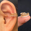 Cubic Zirconia Ear Cuff Clip On No Piercing Wrap Earring - Image 31