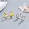 Silver Color Design Three-layer Twisr Rope Hoop Earrings Tiny Mini Circle Earrings For Women Jewelry - Image 1