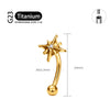 Titanium 16G CZ North Star Rook Earring 6mm 8mm 10mm 12mm Curved Barbell Eyebrow Cartilage Tragus Labret Piercing - Image 8