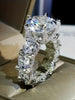 Selling Silver Plated Rings For Women Square Cubic Zircon Jewelry Wedding Engagement Ring Size 6-10 - Image 7