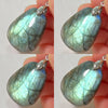 Blue Labradorite Pendant Irregular Shape Bead Stone Orange Necklace for Men Women - Image 26