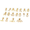 1PC Helix Piercing Stud Earrings For Women Conch Flat Ear Lobe Piercings Cartilage Tragus Stainless Steel Body Jewelry Girl Gift - Image 9