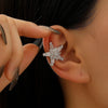 Stainless Steel Zircon Star C Shape Clip Earrings for Women Crystal Ear Cuff Without Piercing Girl Sweet 2000S Jewelry - Image 2