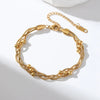Woven Link Stainless Steel Bracelet with Gold Tone Finish - Image 5