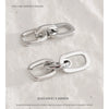 NiNice Stainless Steel Textured Geometric Drop Earrings Handmade Polished Temperament Jewelry Pvd Plating - Image 4