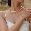 Women Torques Necklace, Adjustable Open Choker Snake Collar Stretch Statement Jewelry - Image 6