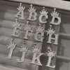 26 Letters A-Z Zircon Crown Pendant Necklace for Women Men Punk Initial Alphabet Necklaces Hip Hop Choker Chain Jewelry - Image 1