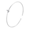 gold plated micro-set zirconia 26 letters A-Z simple unisex bracelet lucky letters bracelet silvery - Image 19