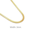 Stainless Steel Herringbone Necklace in 2 mm to 5 mm Widths and 40 cm to 50 cm Lengths - Image 12