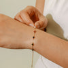 Nature Stone Beaded Chain Anklet Bracelet on Leg For Women, Stainless Steel Gold Plated Beach Foot Anklet Jewelry Gift - Image 7