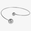 1pc Classic Stainless Steel Brief Metal Texture Bangle Terror Eyes Metallic Ball Opening Adjustable Bangles For Women Gift - Image 27