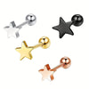 Chic Star Stud Earrings for Women Stainless Steel, Ideal for Cartilage, Tragus Helix Piercings - Image 1