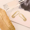 Chic Paper Clip Design Earrings for Women Simple Stlish Piercing Earrings Silver Color/Gold Color Jewelry - Image 6