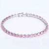 (19 cm 17 cm x 4 mm) Gold Plated Multiple Colors Powder Zirconia Bracelet For Women Jewelry - Image 24