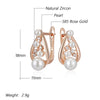 Unique Pearl English Earrings for Women Rose Gold Color Bridal Wedding Accessories Daily Jewelry - Image 2