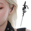 Stars Moon Diamond setting Earrings Goth Sword Ear Hook Earrings Needle Piercing Earring Halloween Decor gift Jewelry Accessory - Image 2