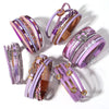 Elegant Purple Leather Bracelets for Women Boho Ethnic Braided Beads Heart Multilayer Wrap Cuff Bangle Party Jewelry Gift - Image 1