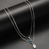 Lucky Double Layers Zircon Evil Eye Necklaces for Women Men Chain Turkish Eye Pendant Necklace Party Jewelry Gift - Image 6