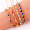 Gold-Tone Eye Motif Bracelet with Colorful Stone Accents - Image 16