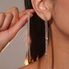 Long Tassel Drop Earrings for Women Black Gold Silver Color Rhinestone Dangle Earring Wedding Party Jewelry Gift - Image 11