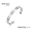 Stainless Steel Bracelet Lotus Flower Bangle Elegant Hollow Carved Symbol Magic Good Luck Amulet Bangls Jewelry - Image 7