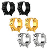 1 Pair Minimalist Punk Black Stainless Steel Male Piercing Hoop Earring for Women Teens Party Accessories for women - Image 5