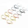 20pcs 15x10mm Silver Plated Bronze Rose Gold 6 Colors Earring Hooks Wire Settings Base Settings - Image 1