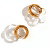 Resin Flower Accessories Hoop Earrings Y2K Women's Earrings Gold Plated Colorful 316L Stainless Steel - Image 11