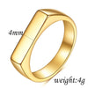 4MM cast, simple and versatile temperament small strip smooth stainless steel ring - Image 4