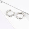 Silver Needle Black White Grid Hoop Earrings for Women Enamel Geometry Earrings Jewelry Gifts - Image 11
