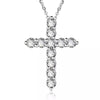 Simple Cross Cubic Zirconia Copper Pendant Women's Versatile Golden Stainless Steel Bamboo Chain Jewelry Gift - Image 9