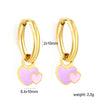 1 Pairs Butterfly Heart Rainbow Earring for Women Stainless Steel Dripping Oil Female Hoop Earrings Jewelry Party Gift - Image 6