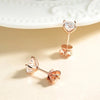Plated Stud Earrings for Women Men Sparkling Classic Bridal Jewelry Silver Rose Gold Earring - Image 4