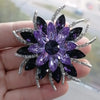 Sunflower Crystal Brooch Pin in Multiple Color Styles - Image 6