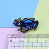 Dark Blue Frog Enamel Lapel Pin, Cute Amphibian Cartoon Metal Brooch Badge, Tiny Flower Head Punk Decor for Jackets - Image 4