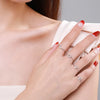 Silver 26 English Letters Adjustable Chain Finger Rings For Women Wedding Anniversary Jewelry - Image 3