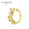 gold-plated silver ear Clips For Women Dainty Baguette Round Zircon CZ Conch Ear Cuff Earrings Jewelry - Image 7