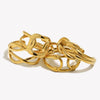 Line Opening Series Ring Knotted Coil Gold Plated Stainless Steel Long-lasting Color Daily Versatile - Image 2