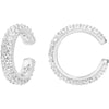 Cubic Zirconia Sparkling C Huggie Ear Cuff Earrings for Women Gold Plated Hoop Clip on Cartilage Earring - Image 8
