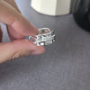 Silver Open Finger Ring Punk Heart Irregular Geometric Stackable For Women Girl Jewelry Gift - Image 46