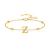 Silver Zircon Gold 26 Letter Bracelets For Woman Simple Jewelry Wedding Party GiftS Jewelry A - Image 24