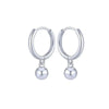 Silver Needle Minimalist 10mm Round Ball Pendant Earrings for Women Hoop Earrings Party Jewelry Gifts - Image 9