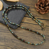 1PC Men's Retro Ethnic Style Africa Stone Necklace for Men Hippie Bohemia Long Beaded Necklace Man Tribal Jewelry Collar Hombre - Image 1