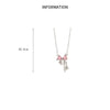 Sweet Pink Bow Necklace Ladies Sparkling Rhinestone Star Shape Pendant Clavicle Chain Delicate Wedding Accesories A - Image 6