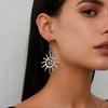 Women Spiral Sun Pendant Drop Earrings Stainless Steel Gold Color Earring Party Jewelry Birthday Gift - Image 2