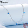 Silver Station Necklace, Simulated Diamond Star Necklace Women CZ Chain Choker Necklace - Image 5
